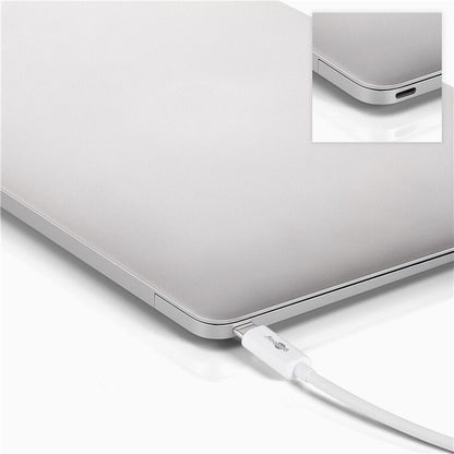 Goobay 66274 dockningsstationer för bärbara datorer Kabel USB 3.2 Gen 1 (3.1 Gen 1) Type-C Vit