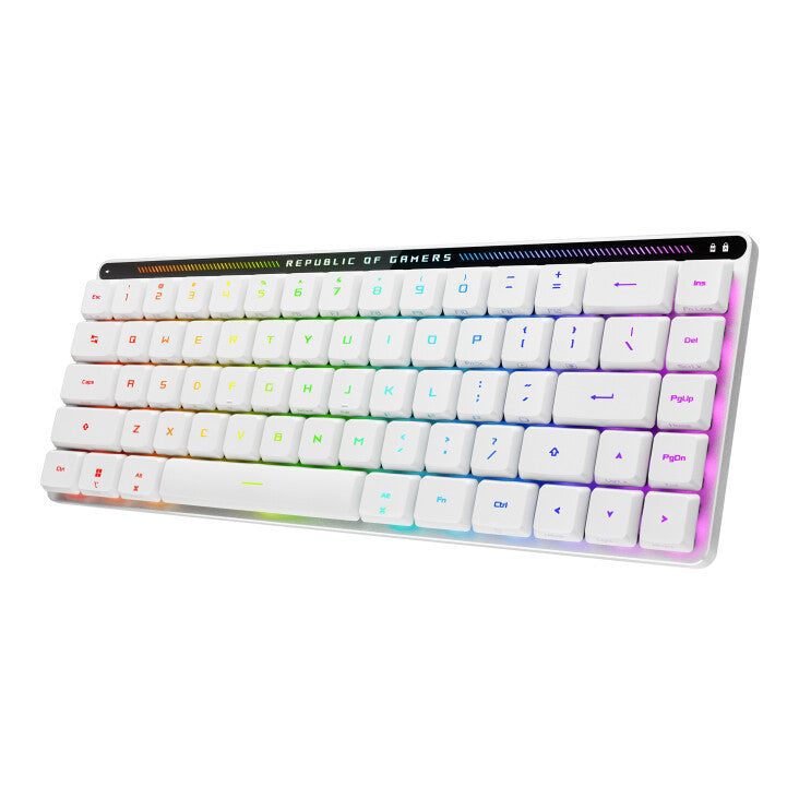 ASUS ROG Falchion RX Low Profile tangentbord Spela USB + RF Wireless + Bluetooth QWERTZ Vit