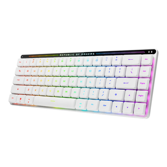 ASUS ROG Falchion RX Low Profile tangentbord Spela USB + RF Wireless + Bluetooth QWERTZ Vit