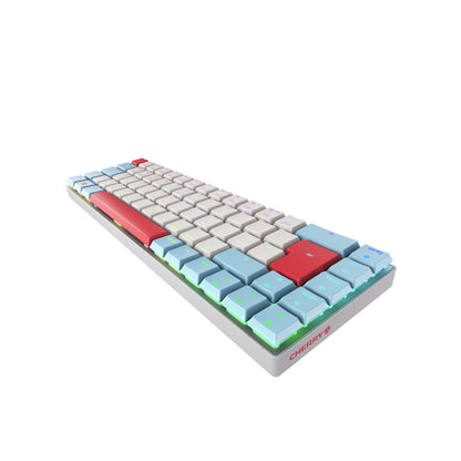 CHERRY MX-LP 2.1 Compact Wireless tangentbord Spela Trådlös RF + Bluetooth QWERTZ tyska Vit