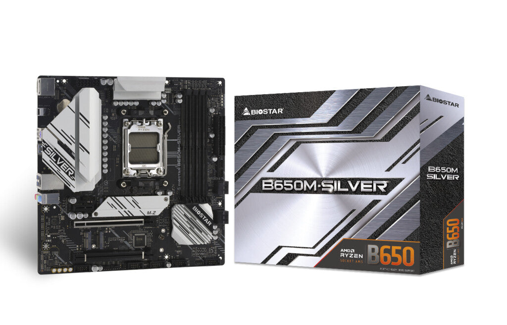 Biostar B650M-SILVER moderkort AMD B650 AM5-sockel micro ATX