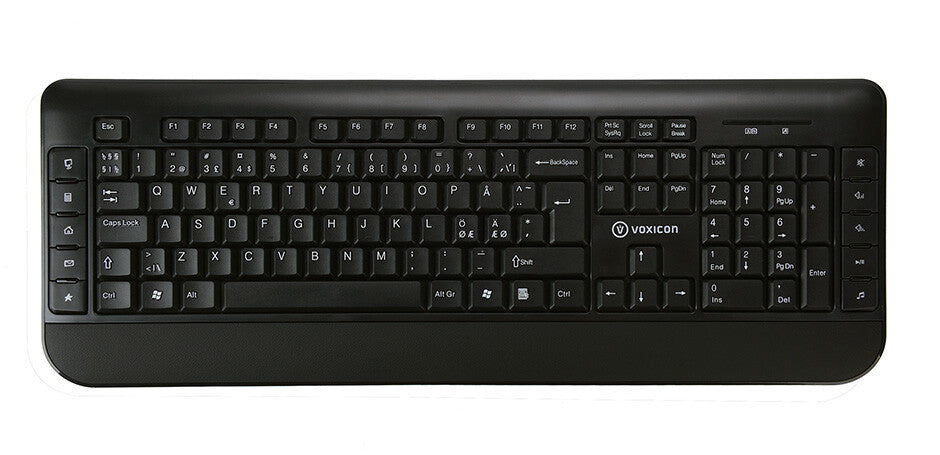 Voxicon 270WL tangentbord Mus inkluderad RF Trådlös QWERTY Nordic Svart