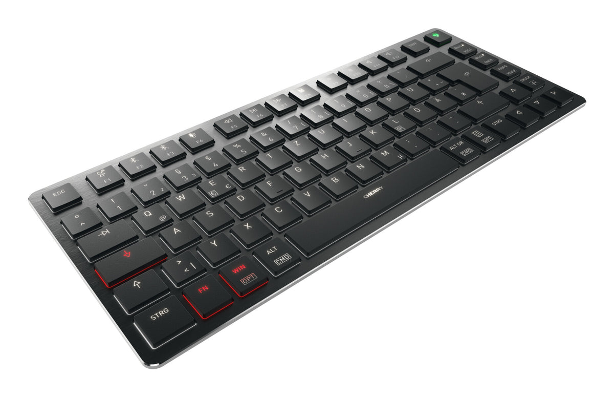 CHERRY KW X ULP 2.0 MINI tangentbord Hem / Kontor USB + RF Wireless + Bluetooth QWERTZ tyska Svart