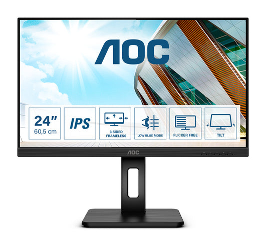 AOC P2 Q24P2Q LED display 60,5 cm (23.8") 2560 x 1440 pixlar Quad HD Svart