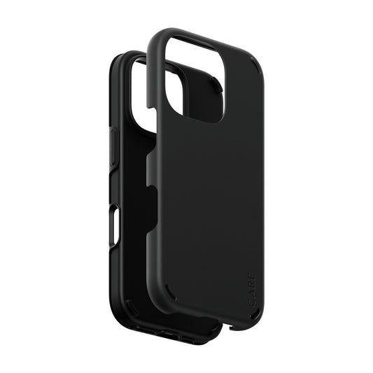 PanzerGlass CARE by ® Feature Case Double Defense Black iPhone 16 Pro mobiltelefonfodral Omslag Svart