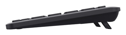 Trust Lyra tangentbord Kontor USB + RF Wireless + Bluetooth tyska Svart