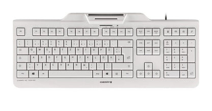 CHERRY KC 1000 SC tangentbord Universal USB AZERTY Belgiskt Vit
