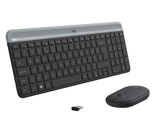 Logitech 920-009204 tangentbord Mus inkluderad Universal RF Trådlös QWERTY Amerikanskt internationellt grafit
