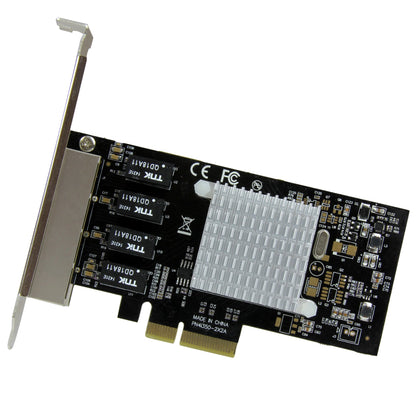 StarTech.com Gigabit Ethernet Nätverkskort med 4 portar - PCI Express, Intel I350 NIC