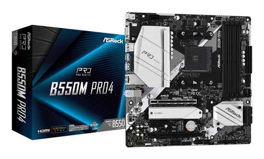 Asrock B550M Pro4 AMD B550 Uttag AM4 micro ATX