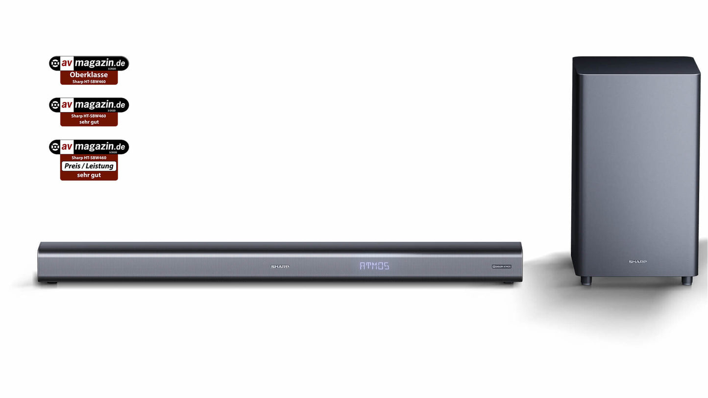 Sharp HT-SBW460 soundbar-högtalare Metallisk 3.1 kanaler 440 W