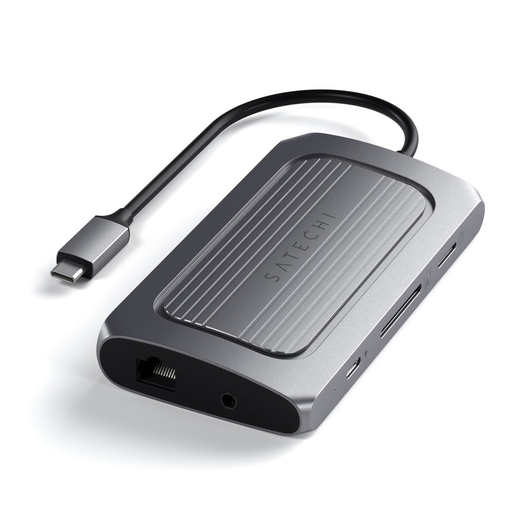 Satechi ST-U4MA3M dockningsstationer för bärbara datorer USB Type-C Grå