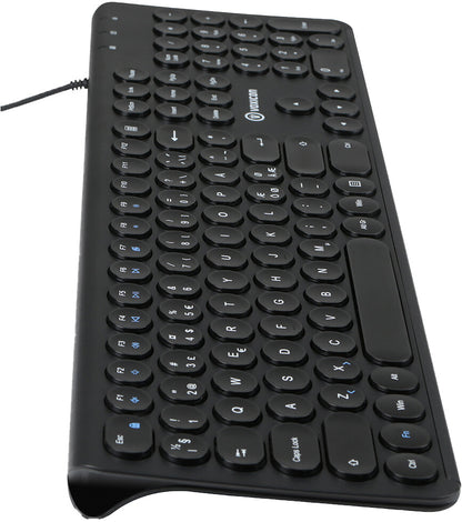 Voxicon DK-282W-B tangentbord Kontor USB QWERTY Nordic Svart
