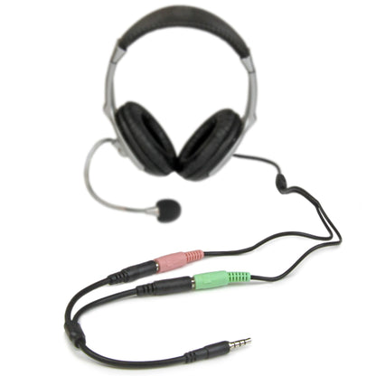 StarTech.com Headset-adapter för headset med separata hörlurs-/mikrofon-kontakter - 3,5 mm 4-polig till 2x 3-polig 3,5 mm M/F