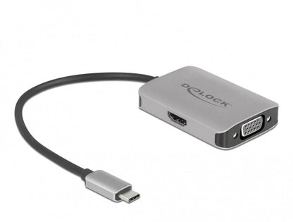 DeLOCK 87776 bilddelare USB Type-C 1x HDMI + 1x VGA