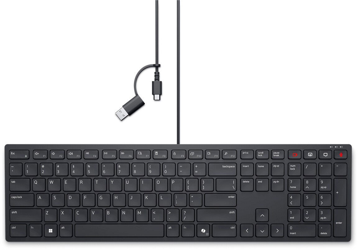 DELL KB525C tangentbord Kontor USB QWERTY Ukrainsk Svart