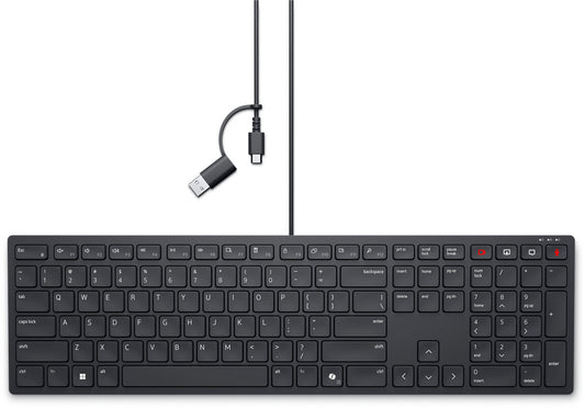 DELL KB525C tangentbord Kontor USB QWERTY Ukrainsk Svart