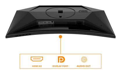 AOC G4 CQ27G4X platta pc-skärmar 68,6 cm (27") 2560 x 1440 pixlar Quad HD LCD Svart