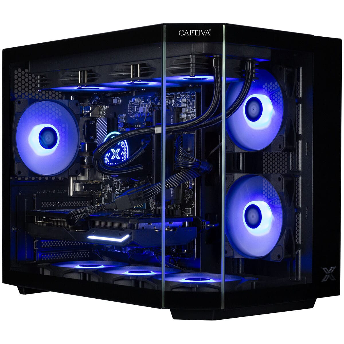 CAPTIVA PC Highend Gaming R90-031 (Ryzen 7 5700X/RTX5070 12GB GDDR7/SSD 1TB/32GB/WLAN/Windows 11 Home 64-bit) AMD Ryzen™ 7 DDR4-SDRAM NVIDIA GeForce RTX 5070 Svart