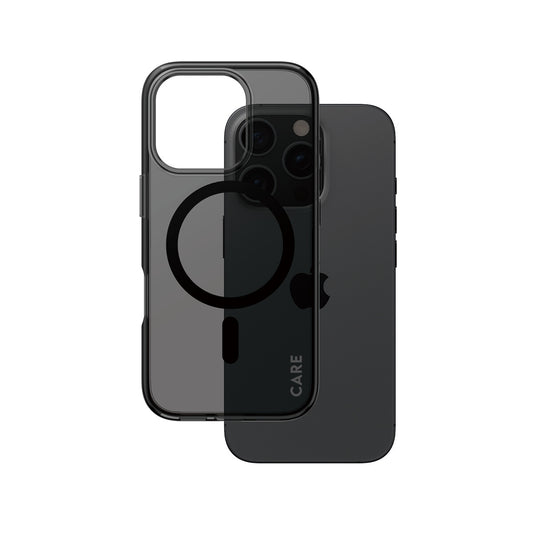 PanzerGlass CARE by ® Flagship Case Smokey Urban Combat w. Black MagSafe iPhone 16 Pro mobiltelefonfodral Omslag Svart