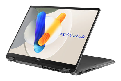ASUS Vivobook 14 Flip TP3407SA-QL003W Copilot+ PC Intel Core Ultra 5 226V Hybrid (2-i-1) 35,6 cm (14") Pekskärm WUXGA 16 GB LPDDR5x-SDRAM 512 GB SSD Wi-Fi 7 (802.11be) Windows 11 Home tyska Grå