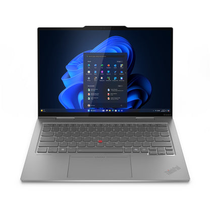 Lenovo ThinkPad X1 2-in-1 Gen 10 Aura Edition Copilot+ PC Intel Core Ultra 7 258V Hybrid (2-i-1) 35,6 cm (14") Pekskärm WUXGA 32 GB LPDDR5x-SDRAM 1 TB SSD Wi-Fi 7 (802.11be) Windows 11 Pro tyska Grå