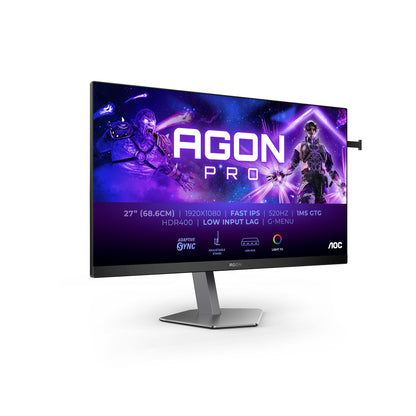 AOC G2 AG276FK platta pc-skärmar 68,6 cm (27") 1920 x 1080 pixlar Full HD LED Svart, Grå
