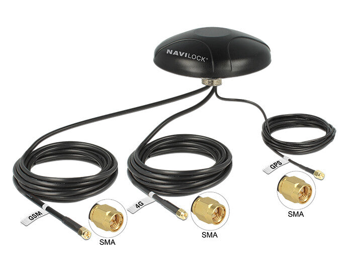 Navilock 12457 satellitantenner Svart