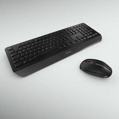 CHERRY JD-7000DE-2 tangentbord Mus inkluderad Hem / Kontor RF Trådlös QWERTZ tyska Svart