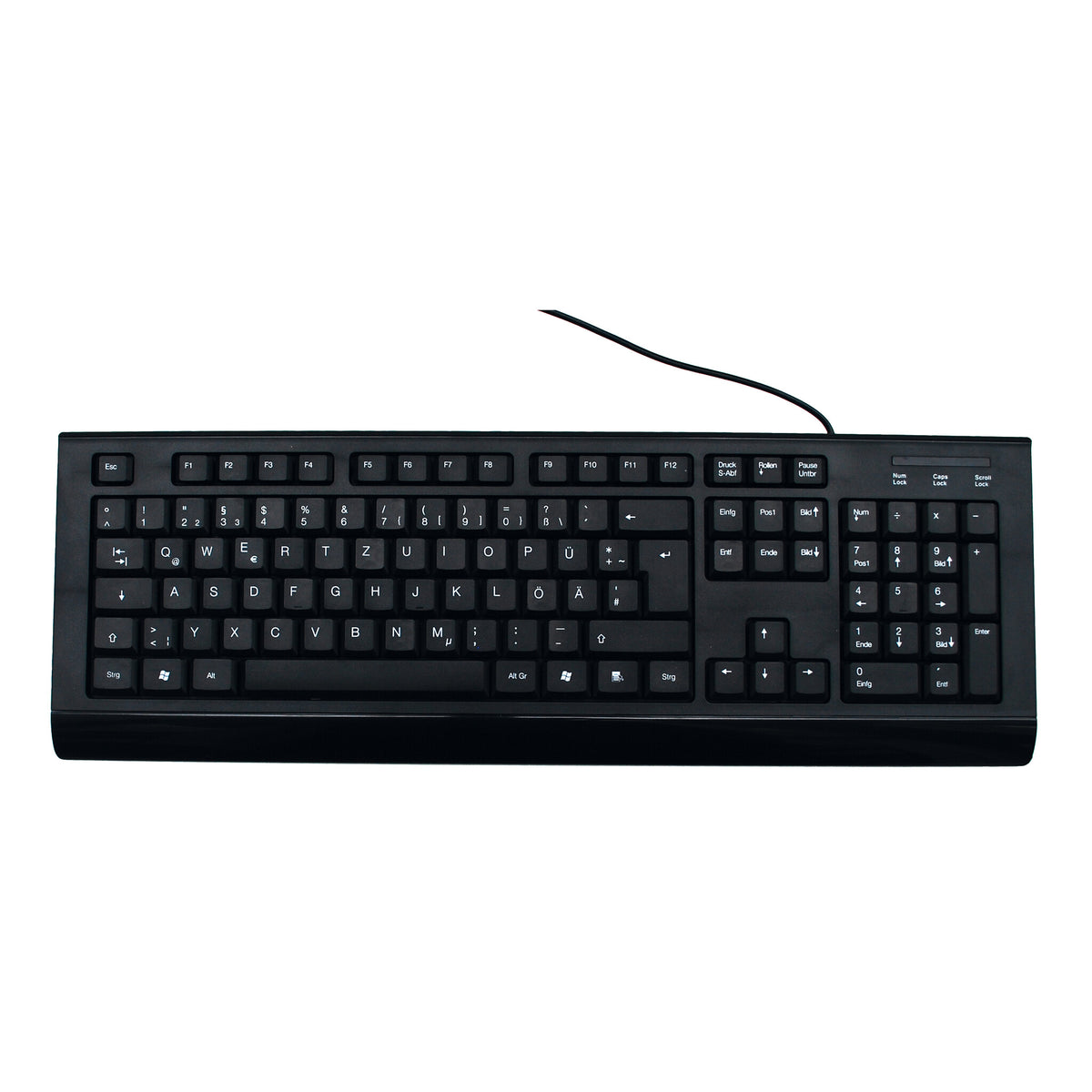 MediaRange MROS101 tangentbord Kontor USB QWERTZ tyska Svart