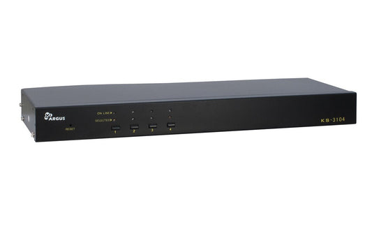 Inter-Tech KVM KS-3104 KVM-switchar Rackmontering Svart