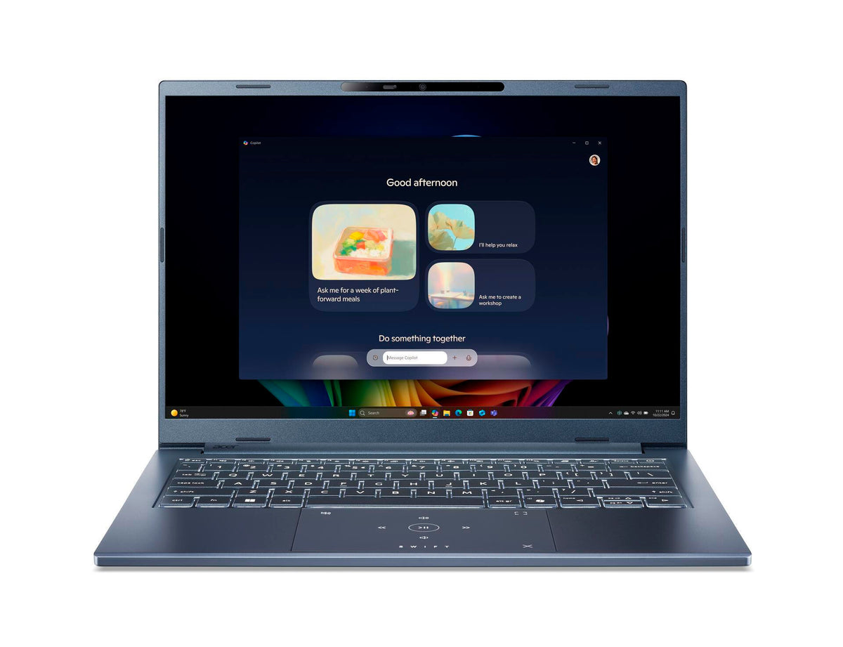 Acer Swift Go 14 AI SFG14-75-97W4 Copilot+ PC Intel Core Ultra 9 288V Bärbar dator 35,6 cm (14") WUXGA 32 GB LPDDR5x-SDRAM 1 TB SSD Wi-Fi 7 (802.11be) Windows 11 Home tyska Blå