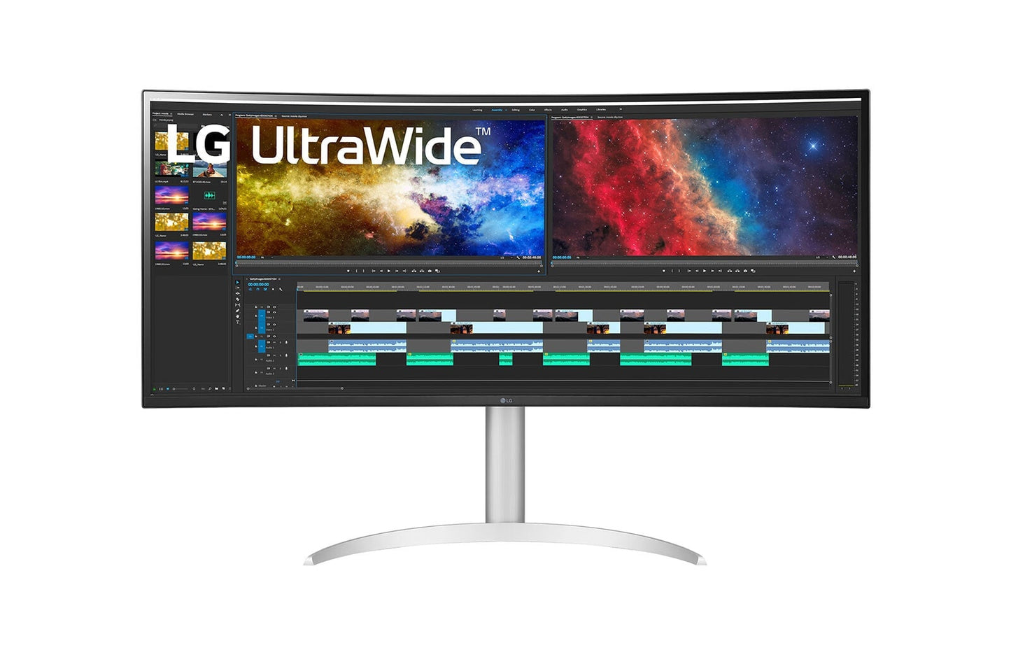 LG 38BQ85C-W platta pc-skärmar 95,2 cm (37.5") 3840 x 1600 pixlar Quad HD+ Vit