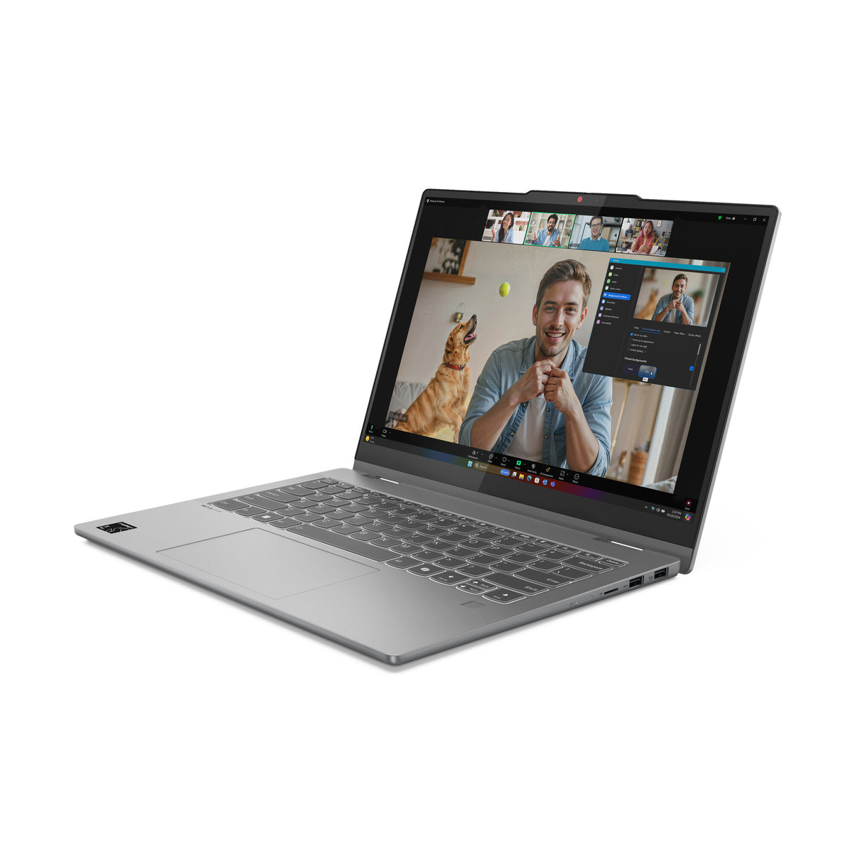 Lenovo IdeaPad 5 2-in-1 14Q8X9 Copilot+ PC Snapdragon X1P-42-100 Hybrid (2-i-1) 35,6 cm (14") Pekskärm WUXGA 16 GB LPDDR5x-SDRAM 1 TB SSD Wi-Fi 7 (802.11be) Windows 11 Home tyska Grå