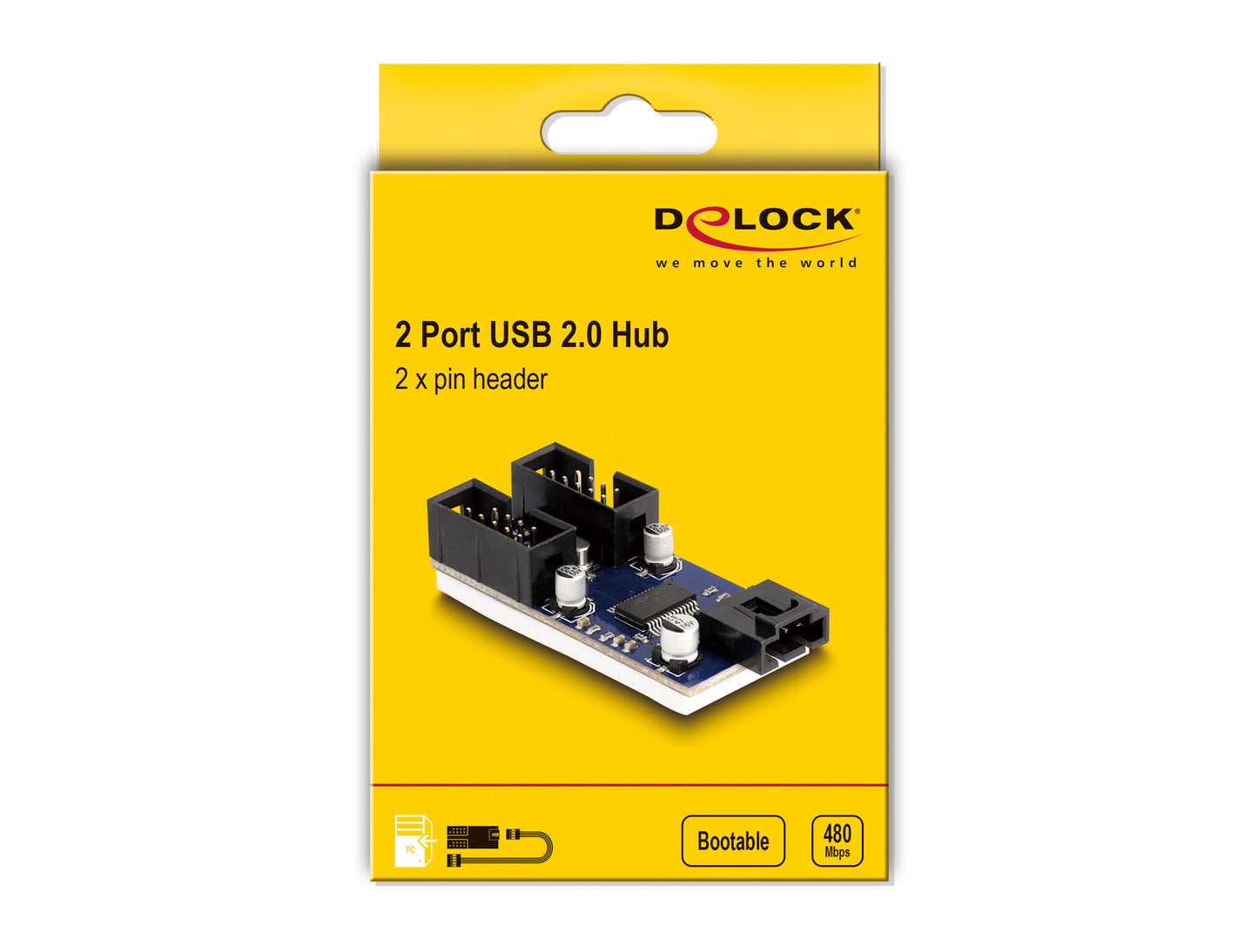 DeLOCK 61100 nätverkskort/adapters Intern USB 2.0 header - 9 pin