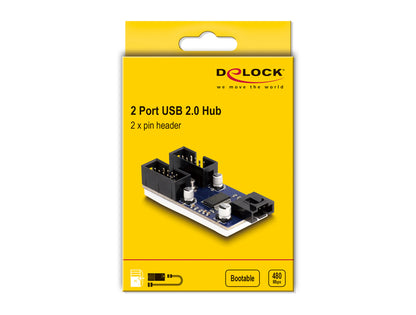 DeLOCK 61100 nätverkskort/adapters Intern USB 2.0 header - 9 pin