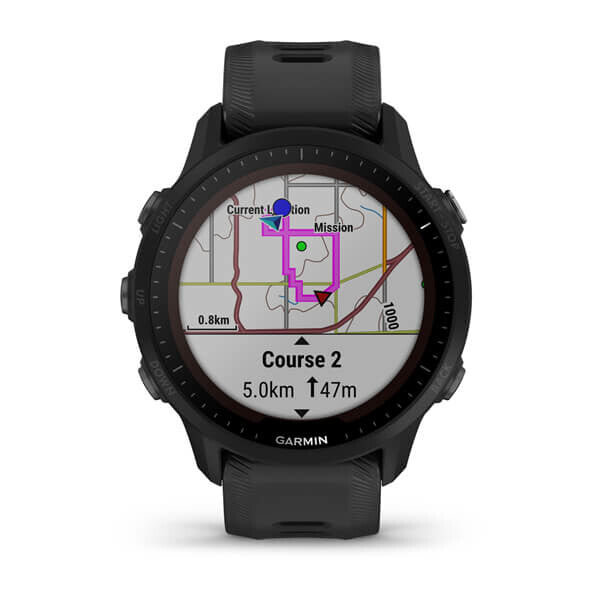 Garmin Forerunner 955 3,3 cm (1.3") MIP 46.5 mm Digital 260 x 260 pixlar Pekskärm Svart Wi-Fi GPS