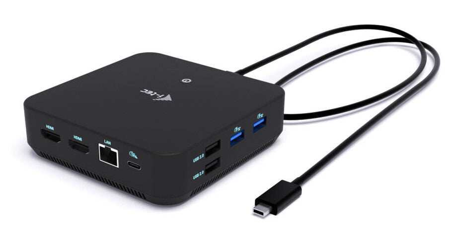 i-tec USB-C DP Dual HDMI Docking Station with Power Delivery 100 W + Universal Charger 100W Kabel USB 3.2 Gen 2 (3.1 Gen 2) Type-C Svart