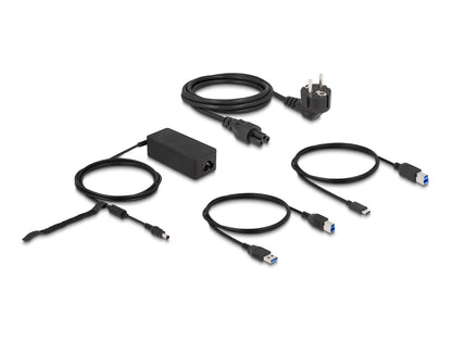 DeLOCK 87728 dockningsstationer för bärbara datorer Dockning USB 3.2 Gen 1 (3.1 Gen 1) Type-A + Type-C Svart