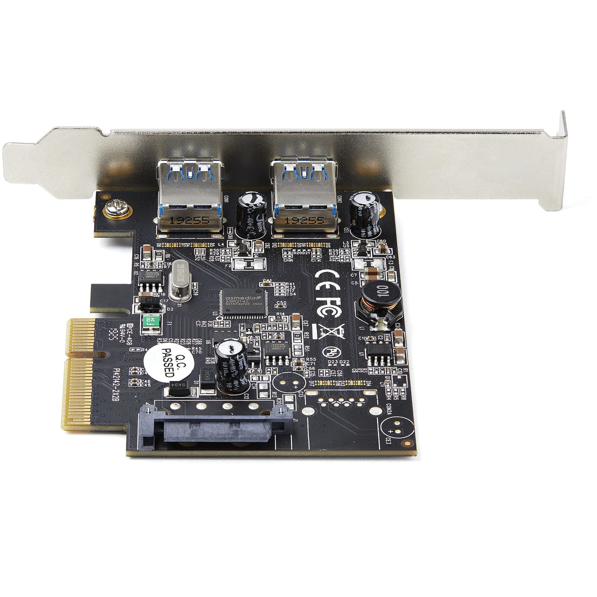 StarTech.com 2-portars USB PCIe-kort med 10 Gbps/port - USB 3.2 Gen 2 Type-A PCI Express 3.0 x4-värdkontrollexpansionskort - Tilläggsadapterkort - Full/låg profil - Windows och Linux