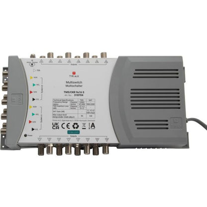 Triax TMS/CKR 9x16 S multiswitch för satellit-tv 5 ingångar 16 utgångar