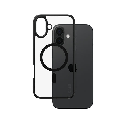 PanzerGlass CARE by ® Flagship Case Transparent Urban Combat w. Black Frame & MagSafe iPhone 16 Plus mobiltelefonfodral Omslag Svart