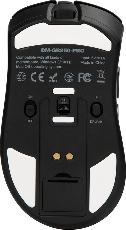 Voxicon DM-GR950-PRO datormöss Kontor högerhand RF Wireless + Bluetooth + USB Type-A Optisk 12000 DPI