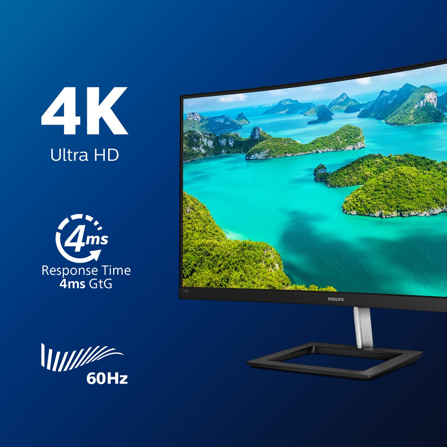 Philips E Line 328E1CA/00 LED display 80 cm (31.5") 3840 x 2160 pixlar 4K Ultra HD LCD Svart