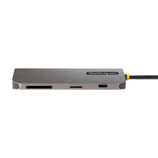 StarTech.com USB C-multiportadapter, 4K 60 Hz HDMI Video, 3-portars 5 Gbps USB-A-hubb, 100 W USB strömförsörjning Pass-Through, GbE, SD/MicroSD, 30 cm kabel, resedocka, dockningsstation för bärbar dator