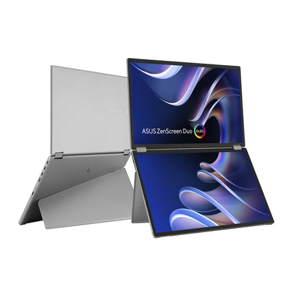 ASUS ZenScreen Duo OLED MQ149CD platta pc-skärmar 35,6 cm (14") 1920 x 1200 pixlar WUXGA Silver