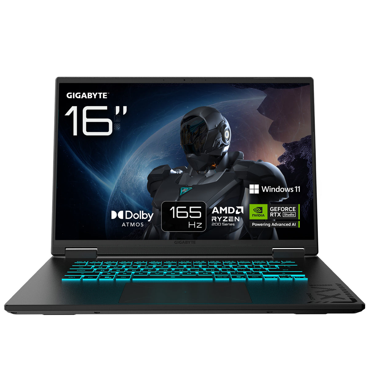 GIGABYTE GAMING A16 3VHK3EE893SH bärbara datorer AMD Ryzen™ 7 260 Bärbar dator 40,6 cm (16") WUXGA 16 GB DDR5-SDRAM 512 GB SSD NVIDIA GeForce RTX 5060 Wi-Fi 6E (802.11ax) Windows 11 Home Svart