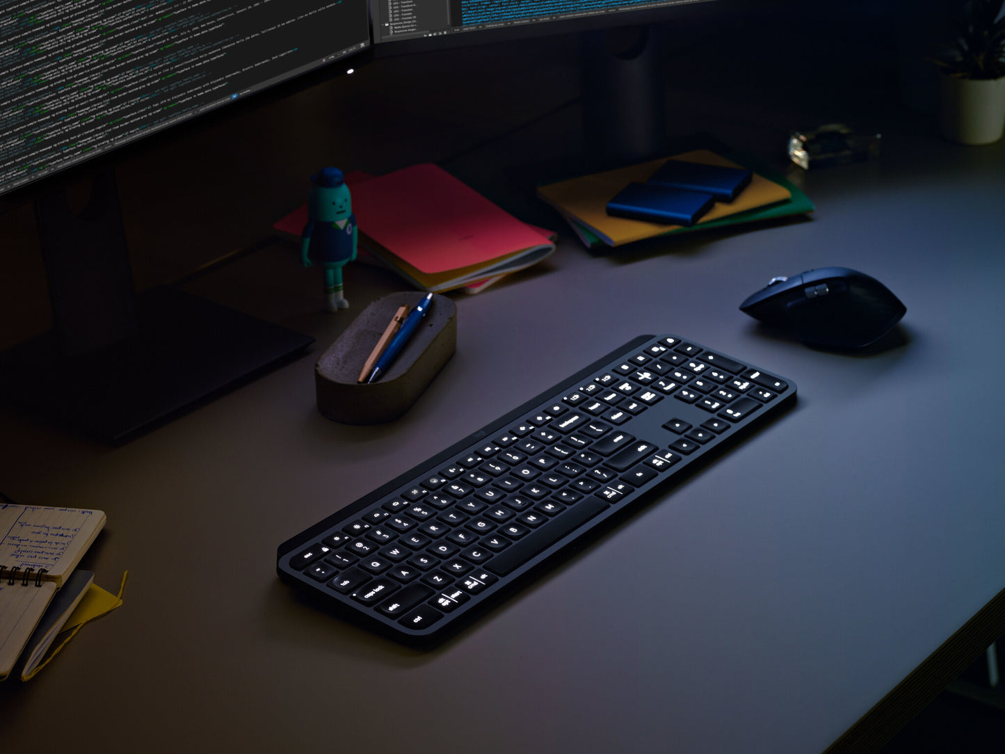 Logitech Mx Keys For Business tangentbord Kontor Bluetooth Nordic grafit
