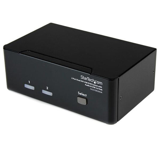 StarTech.com SV231DD2DUA KVM-switchar Svart