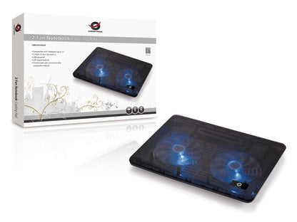 Conceptronic CNBCOOLPAD2F kylningsdynor för bärbara datorer 39,6 cm (15.6") Svart
